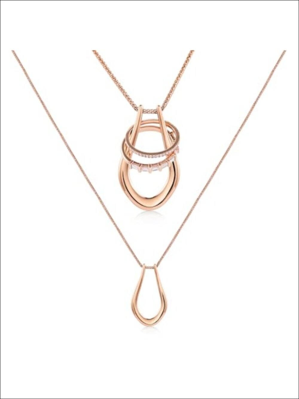 18K Gold-Plated Ring Keeper Necklace Wedding Engagement Ring Holder 17.7" Chain